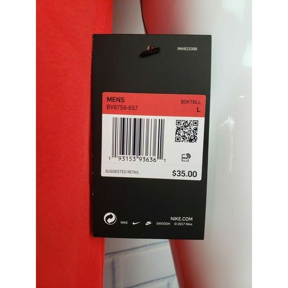 Nike BV8759-657 Men's Sz Large Red NBA Motor City #23 Blake Griffin Bball Shirt - Picture 3 of 6